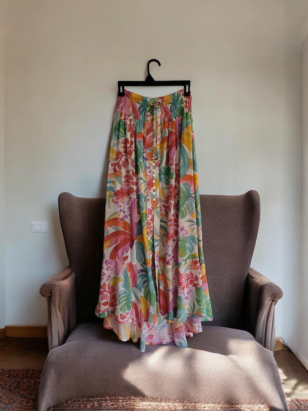Nwot RACHEL Rachel Roy Tropical Floral Maxi Skirt- S